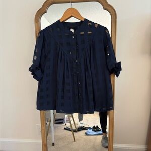 Navy Blue Women's Top